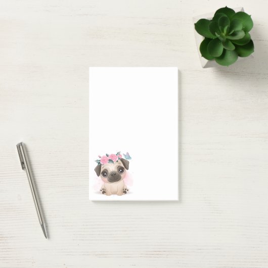 Cute Pug Post-it® Notes (Kantoor)