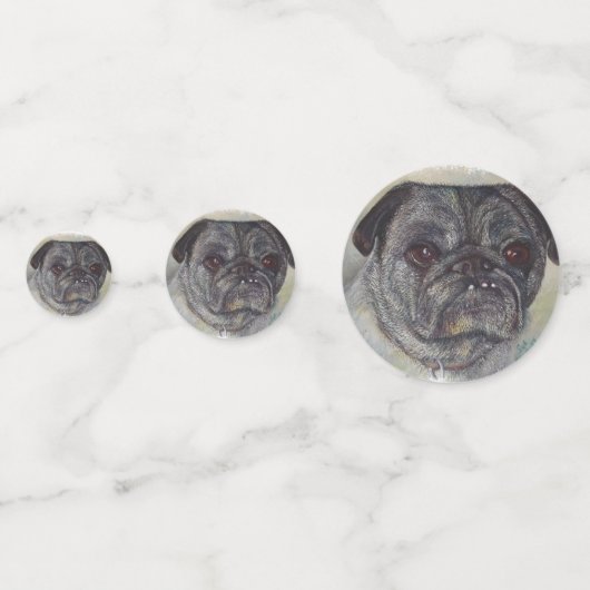 Cute Pug Puppy Birthday Confetti (Voorkanten)