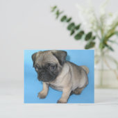 Cute Pug Puppy Briefkaart (Staand voorkant)
