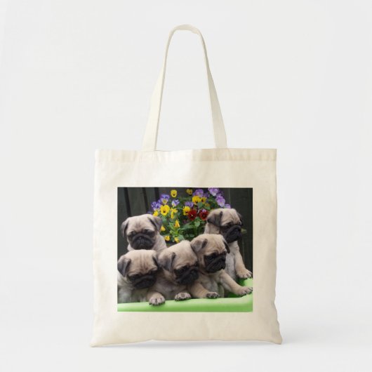 Cute pug puppy canvas tas (Voorkant)