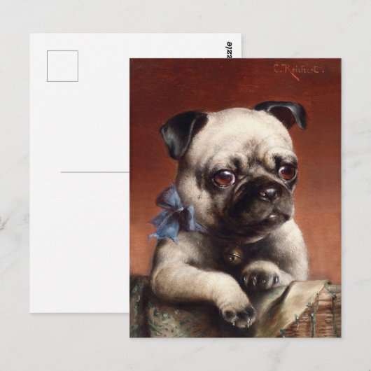 Cute Pug Puppy Dog Briefkaart (Voorkant / Achterkant)