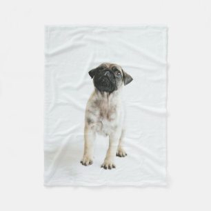 Cute Pug Puppy Fleece Deken