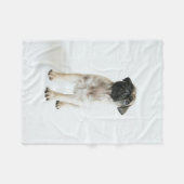 Cute Pug Puppy Fleece Deken (Voorkant (Horizontaal))