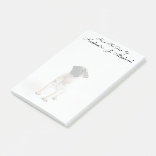 Cute Pug Puppy Post-it® Notes (Schuin)