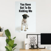 Cute Pug Puppy Poster (Thuiskantoor)
