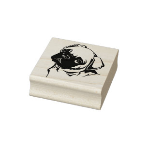 Cute Pug Rubberstempel