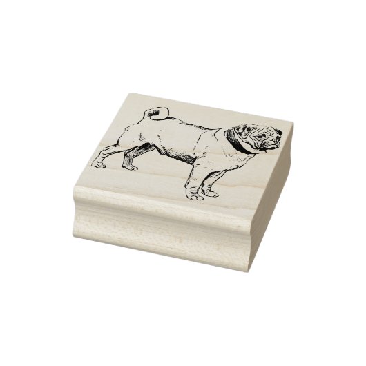 Cute Pug Rubberstempel (Stempel)