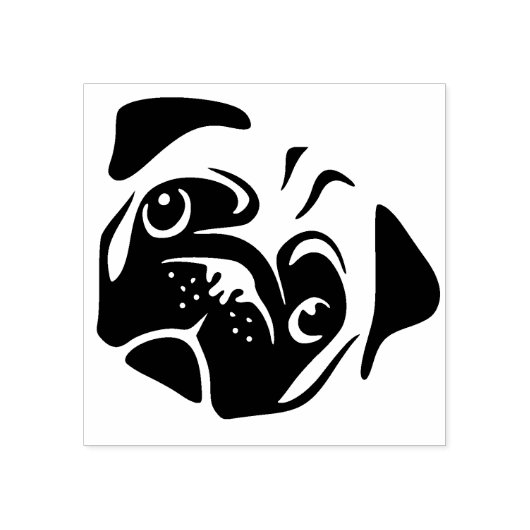 Cute Pug Rubberstempel (Afrduk)