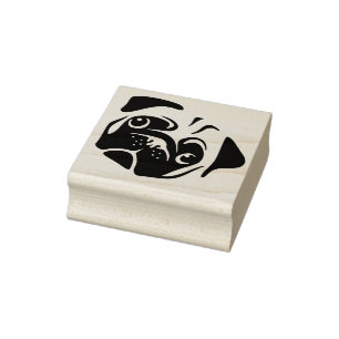 Cute Pug Rubberstempel