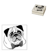 Cute Pug Rubberstempel (Gestempeld)