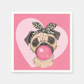 Cute Pug Servet (Voorkant)