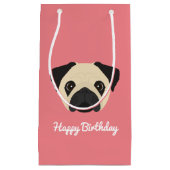 Cute Pug Small Gift Bag Klein Cadeauzakje (Voorkant)