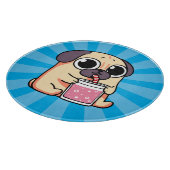 Cute Pug Snijplank (Hoek)