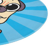 Cute Pug Snijplank (Hoek)