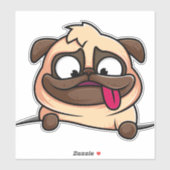 Cute Pug Sticker (Vel)