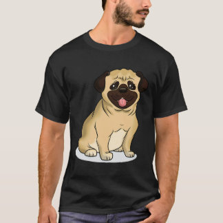 Cute Pug Sticker Ontwerp Klassiek 832 T-shirt