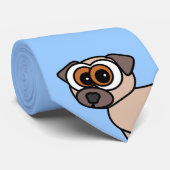Cute Pug Stropdas (Opgerold)