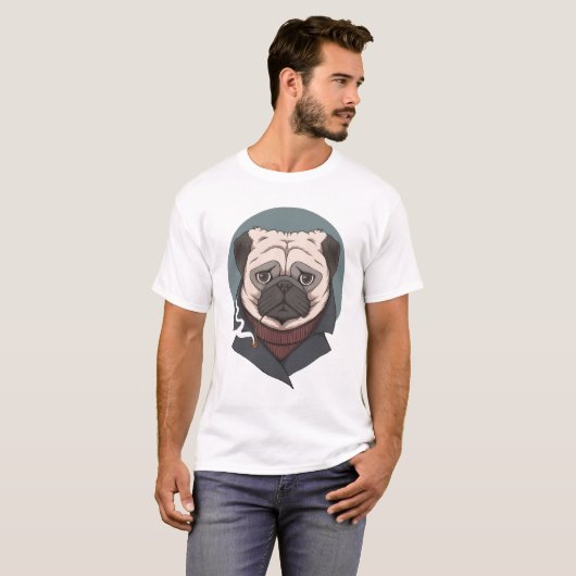 Cute Pug T-shirt (Voorkant volledig)