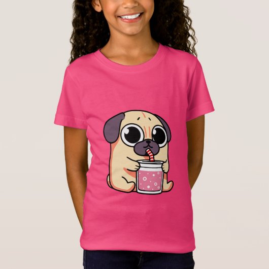 Cute Pug T-shirt (Voorkant)