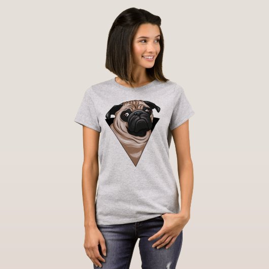 Cute Pug T-Shirt (Voorkant volledig)