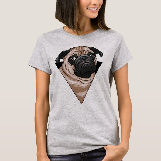 Cute Pug T-Shirt (Voorkant)