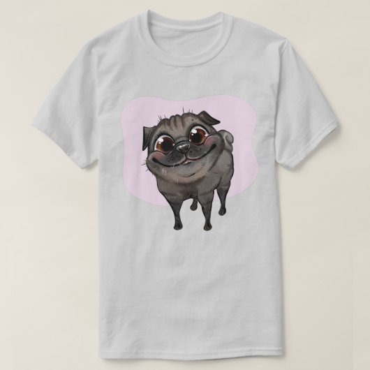 Cute Pug T-Shirt (Design voorkant)