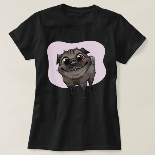 Cute Pug T-Shirt (Design voorkant)