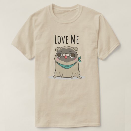 Cute Pug T-Shirt (Design voorkant)
