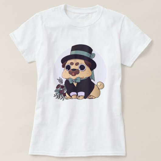 Cute Pug T-shirt (Design voorkant)
