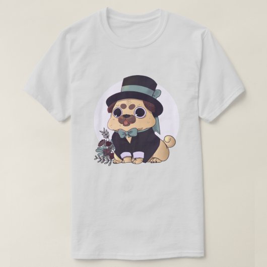 Cute Pug T-shirt (Design voorkant)