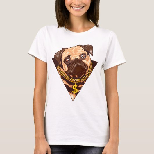Cute Pug T-Shirt (Voorkant)