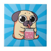 Cute Pug Tegeltje (Voorkant)