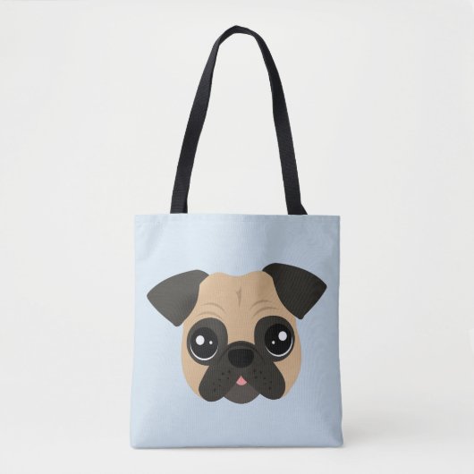 Cute Pug Tote Bag (Voorkant)