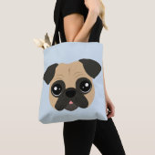 Cute Pug Tote Bag (Dichtbij)