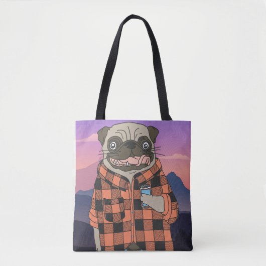 Cute Pug Tote Bag (Voorkant)