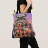 Cute Pug Tote Bag (Dichtbij)
