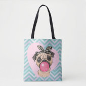 Cute Pug Tote Bag (Voorkant)