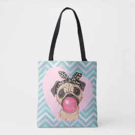 Cute Pug Tote Bag
