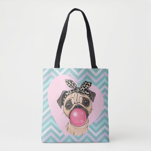 Cute Pug Tote Bag (Voorkant)