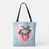 Cute Pug Tote Bag (Achterkant)