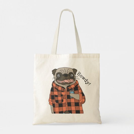 Cute Pug Tote Bag (Achterkant)
