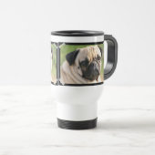 Cute Pug Travel Mug Reisbeker (Voorkant rechts)
