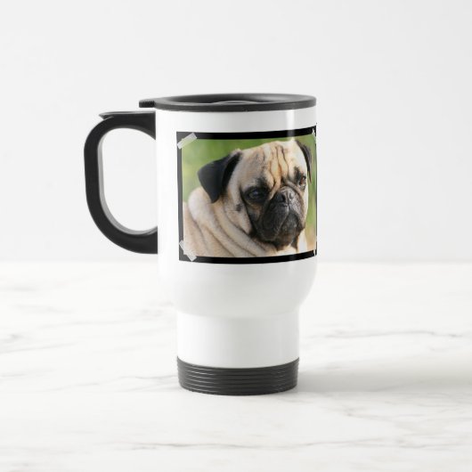 Cute Pug Travel Mug Reisbeker (Links)