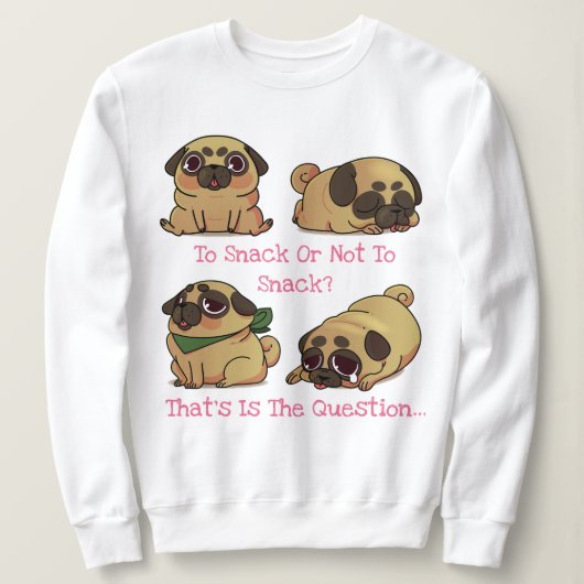 Cute Pug Trui (Design voorkant)