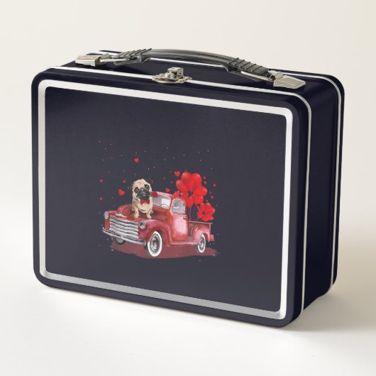 Cute Pug Valentijnse Heart Love (Voorkant)