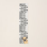 Cute Pug zwart wit Sjaal<br><div class="desc">Cute Pug zwart wit ontwerp. U bent welkom om mijn winkel te bezoeken voor mooiere producten.</div>