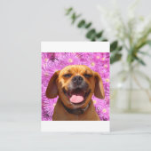 Cute Puggle Briefkaart (Staand voorkant)