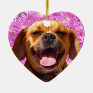 Cute Puggle Keramisch Ornament