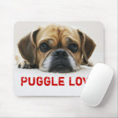 Cute Puggle Love Mousepad Muismat (Met muis)