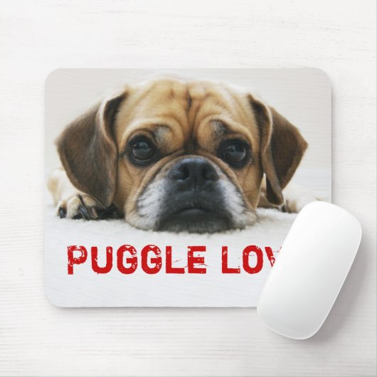 Cute Puggle Love Mousepad Muismat (Met muis)